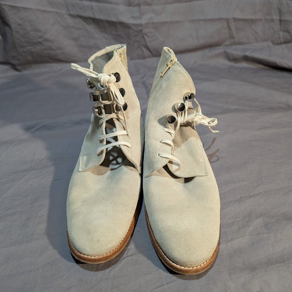 PERTINI Handmade in Spain ALL LEATHER Low heel Boss-Lady Minimalist Boot Sz 40